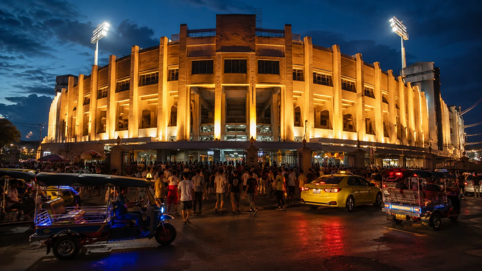 Rajadamnern Stadium exterior and entrance